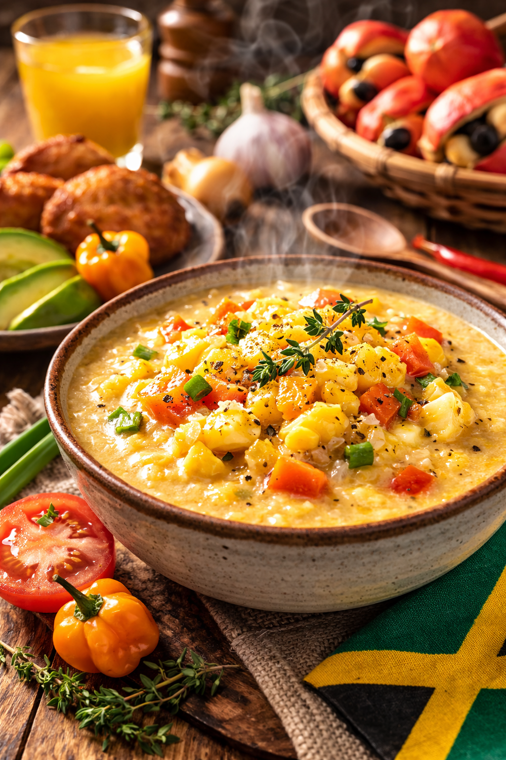 Jamaican Ackee Porridge Breakfast Spread recipe